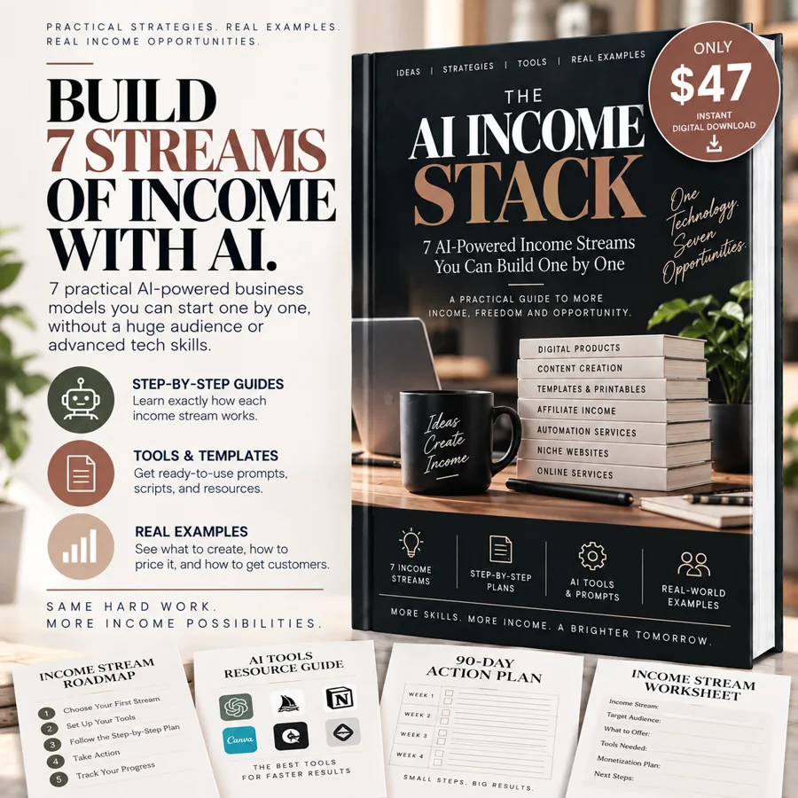The AI Income Stack guide cover